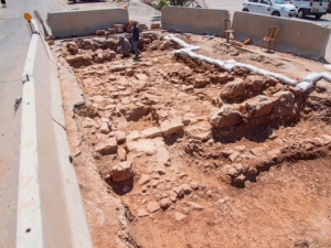 Sezione di una strada romana scoperta a Gerusalemme (Beit Hanina)